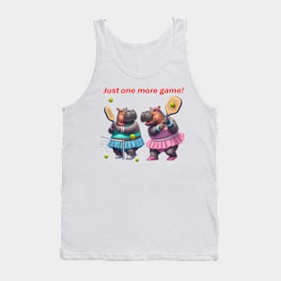 Hippos Pickleball Just One More Game Tank Top